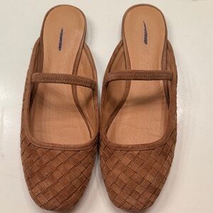 Madewell Brown Woven Mules